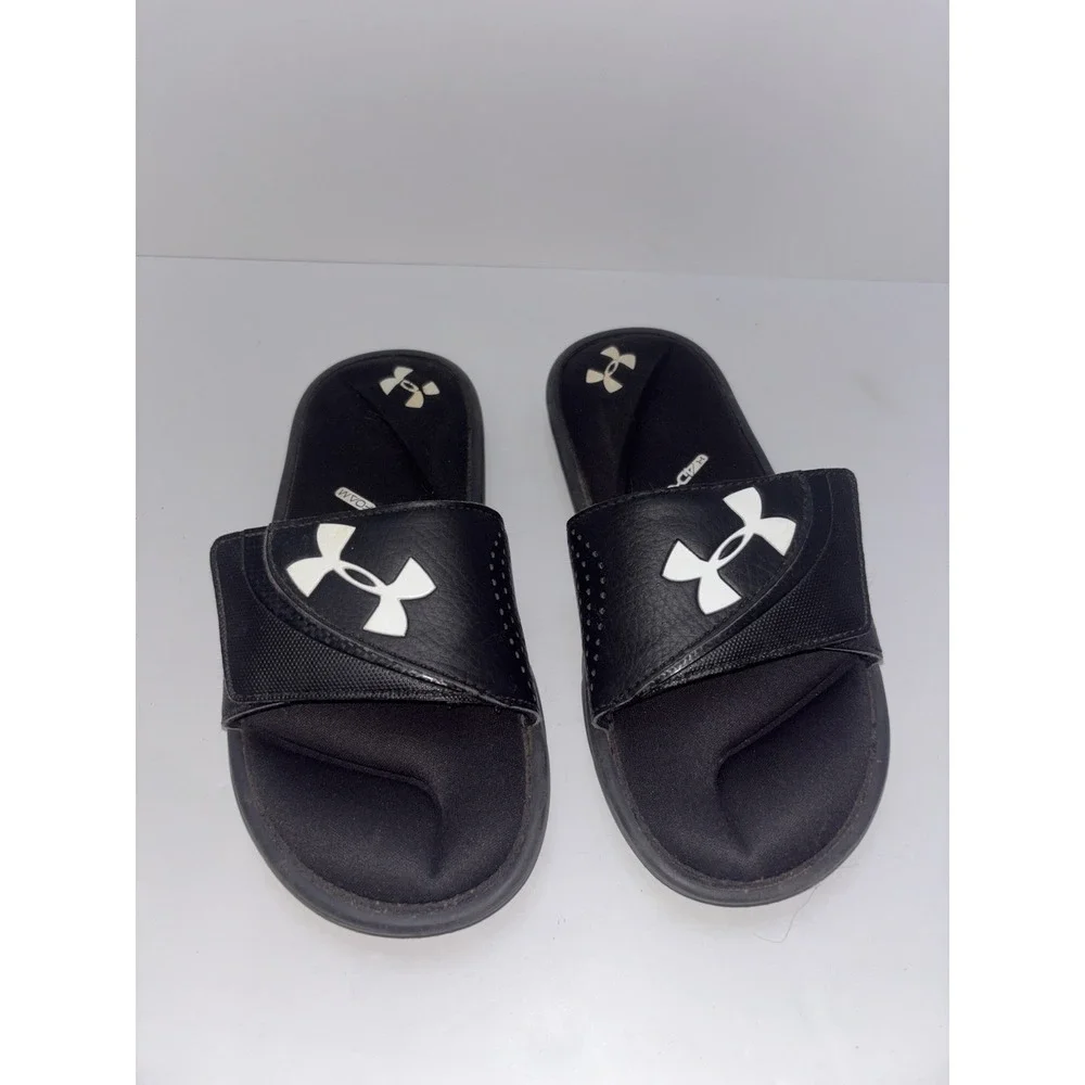 Under Armour Slides Sandals Youth Kids Black UA B Ignite VI SL  Size 5Y EUC